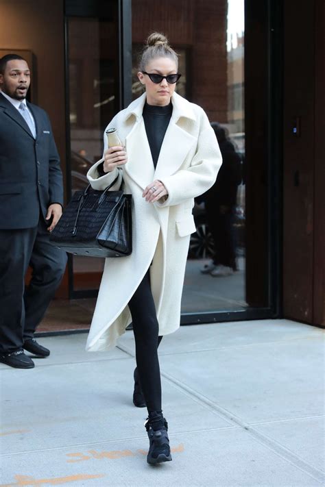 Gigi Hadid white coat